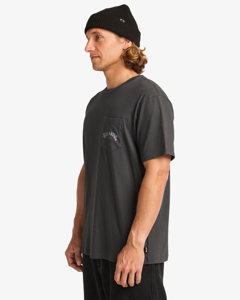 Camiseta Billabong Stacked Arch - Washed Black