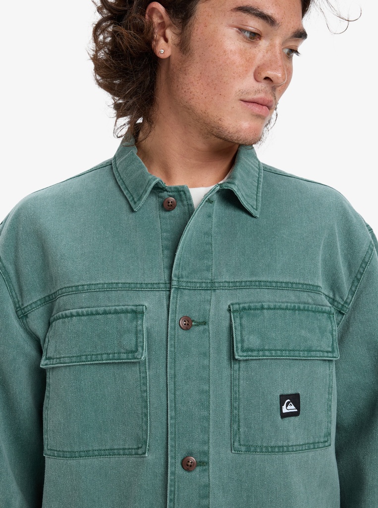 Sobrecamisa Quiksilver Mohab Washed Twill - Trekking Green