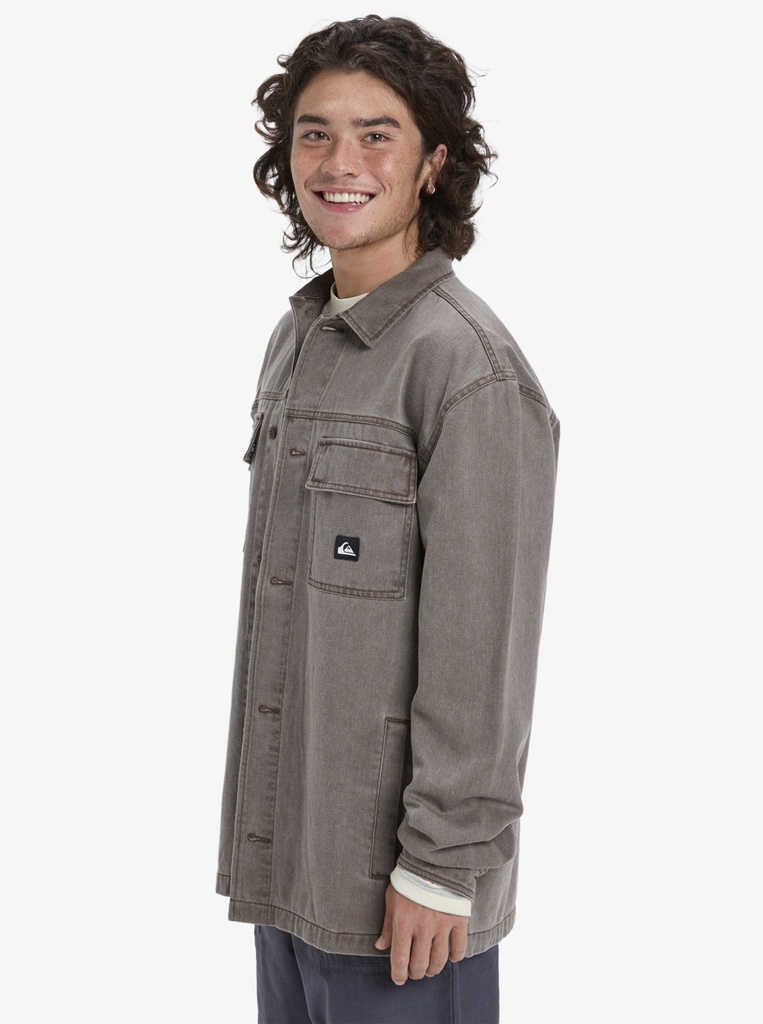 Sobrecamisa Quiksilver Mohab Washed Twill - Chocolate brown