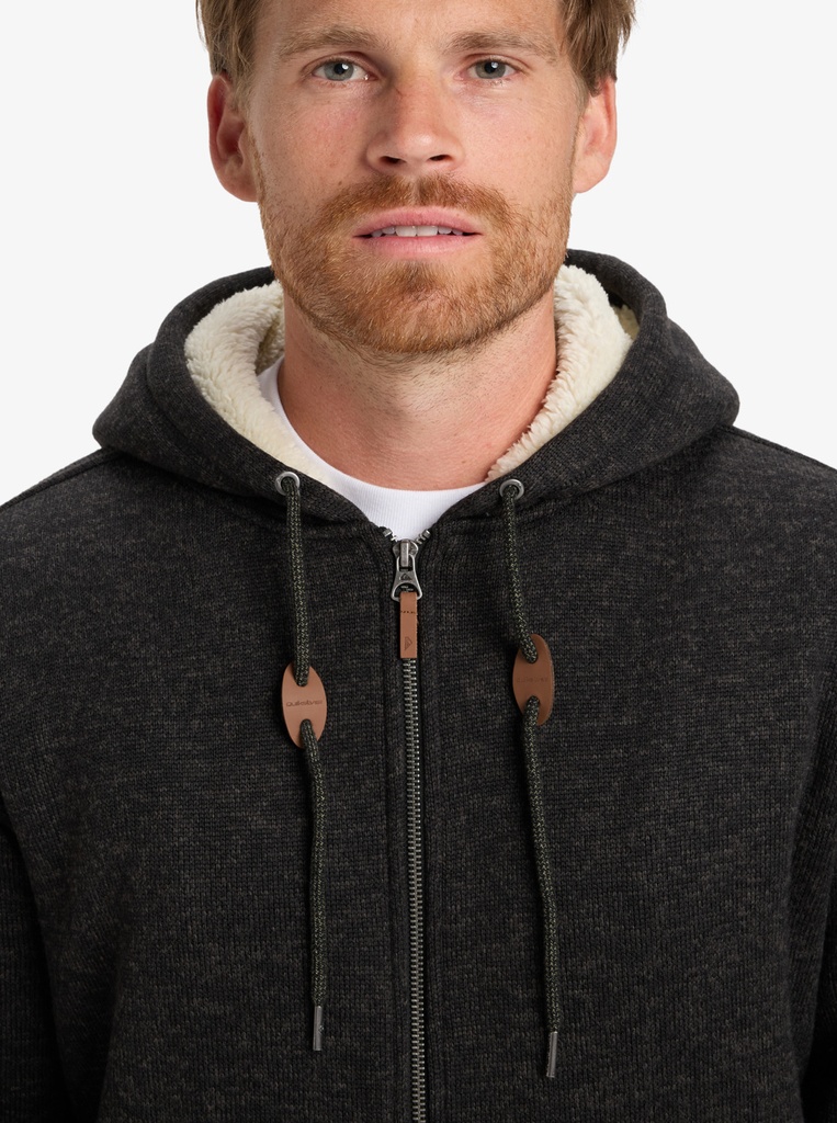 Sudadera con Cremallera Quiksilver Keller Block - Black Heather