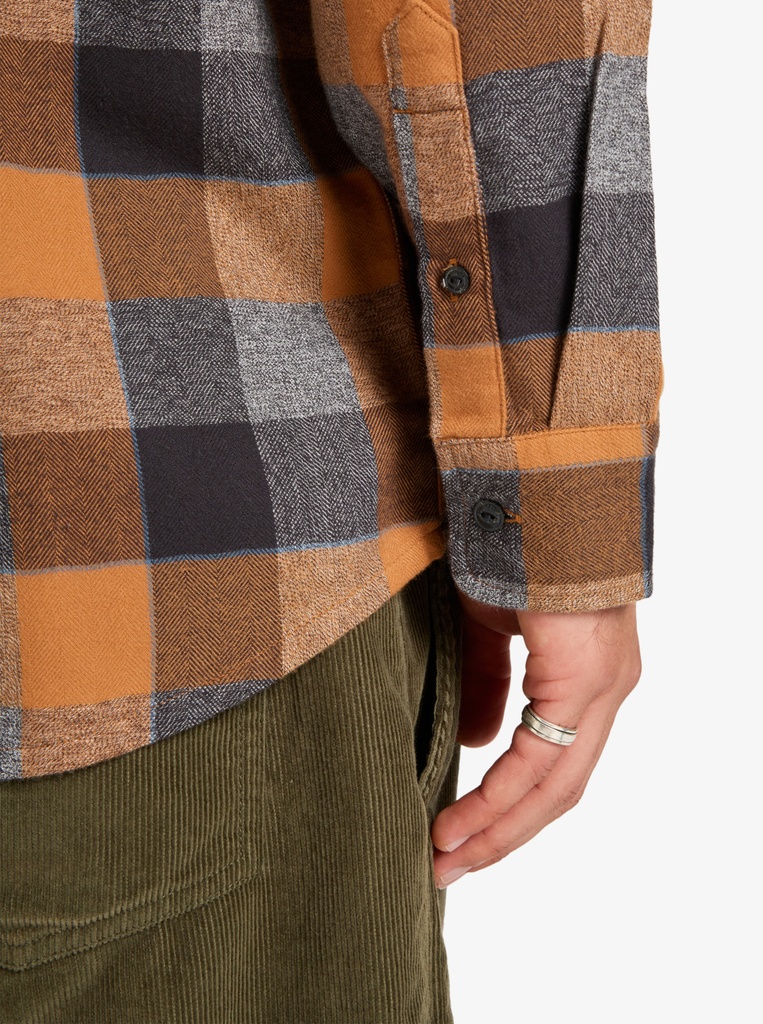 Camisa Quiksilver Motherfly Plaid - Almond Motherfly Check (cmd1)