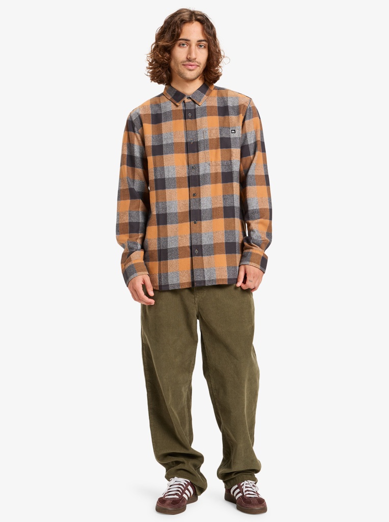 Camisa Quiksilver Motherfly Plaid - Almond Motherfly Check (cmd1)