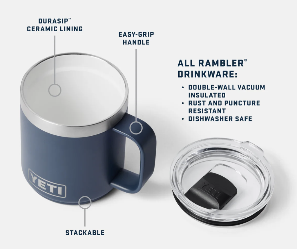 Taza Apilable Yeti Rambler 10 oz (295 ml) - White