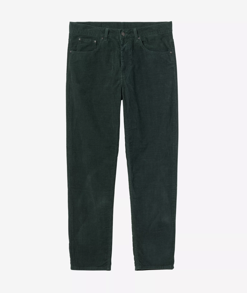 Pantalón de Pana Carhartt WIP Newel - Kale Green (Rinsed)
