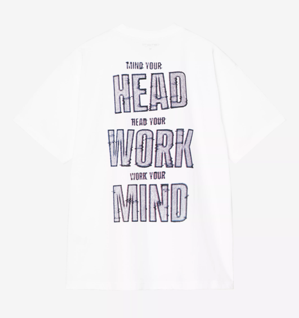 Camiseta Carhartt WIP Mind Your Head - White
