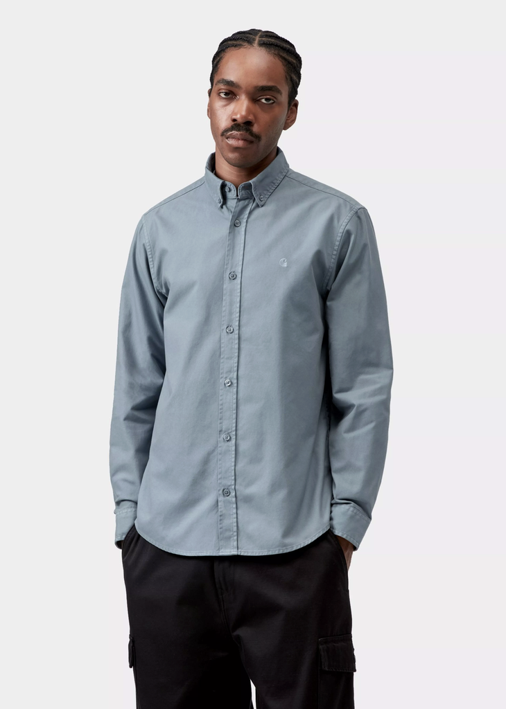 Camisa Carhartt WIP Bolton - Velvet Blue (Garment Dyed)