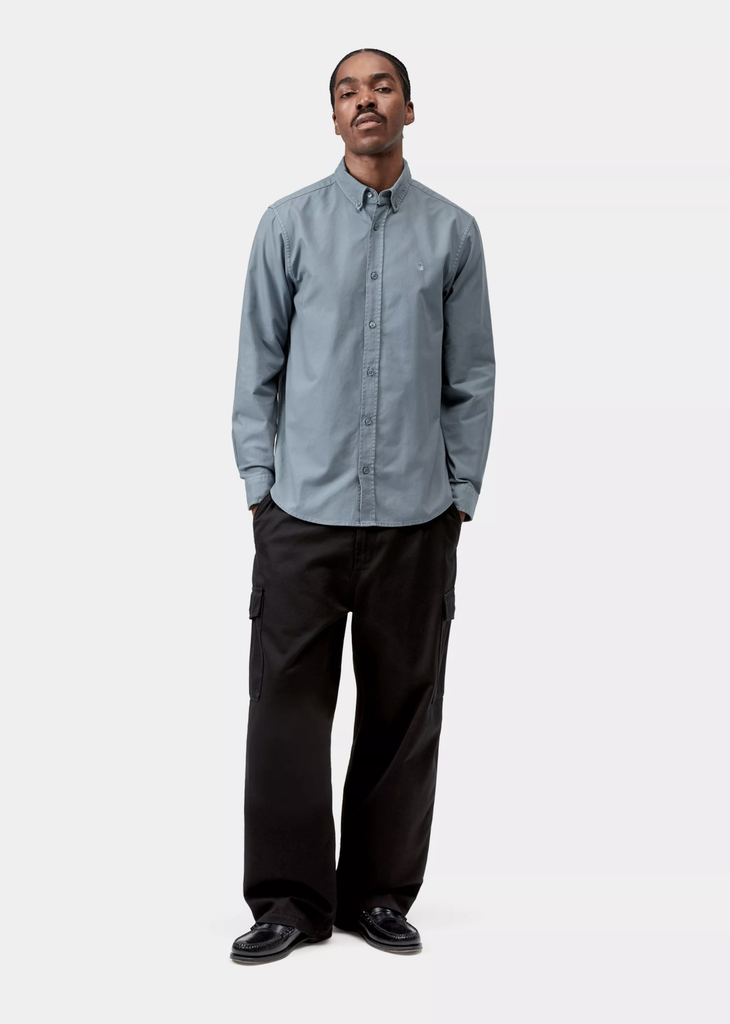 Camisa Carhartt WIP Bolton - Velvet Blue (Garment Dyed)