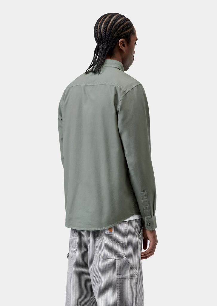 Camisa Carhartt WIP Bolton - Velvet Green (Garment Dyed)