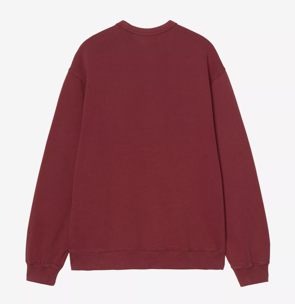 Sudadera Carhartt WIP Faded Pond Corps - Marsala (Heavy stone wash)