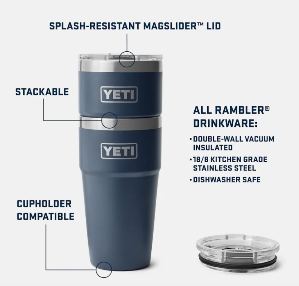 Vaso Apilable Yeti Rambler 20 oz (591 ml) - King Crab