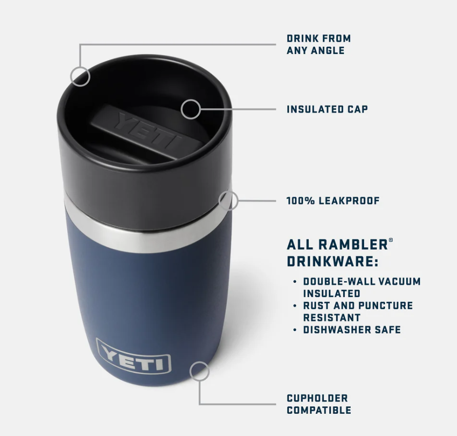 Vaso Hermético Yeti Rambler 8 oz (236 ml) - White