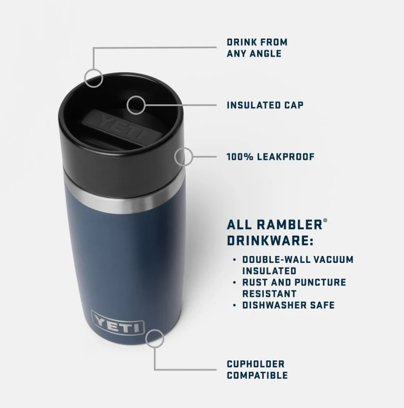 Vaso Hermético Yeti Rambler 12 oz (355 ml) - White