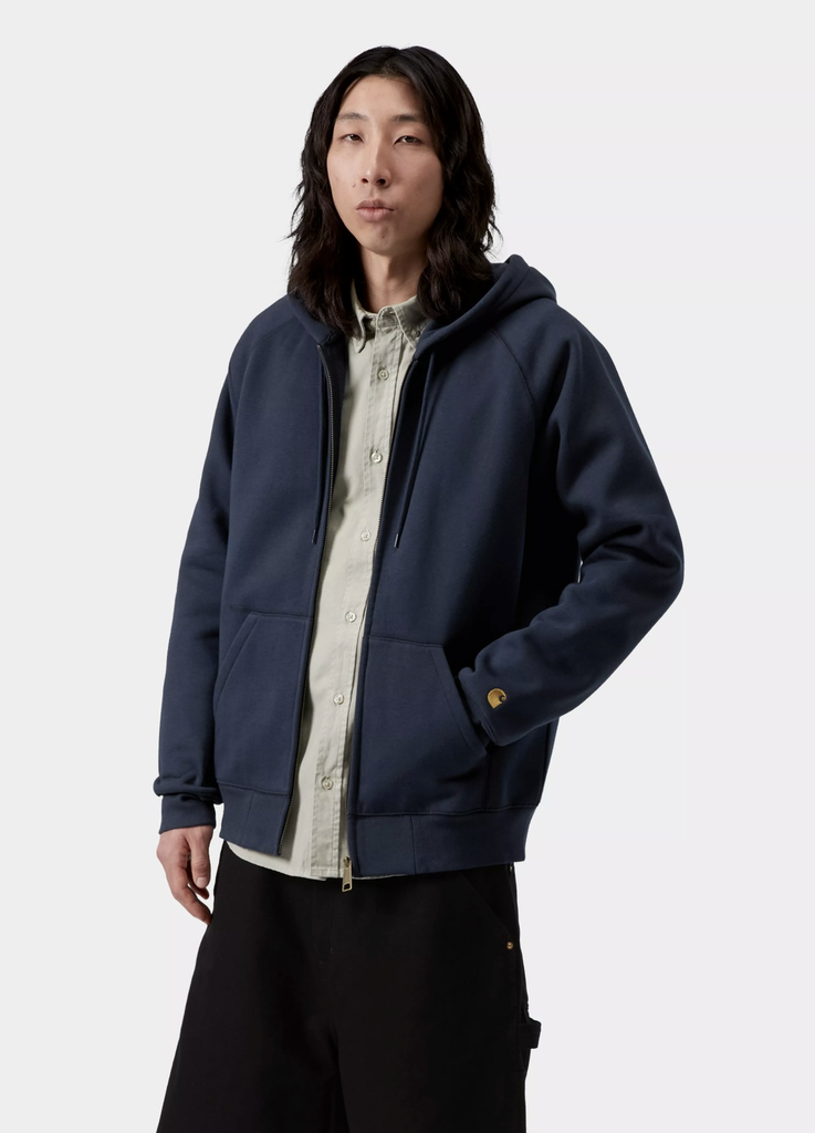 Sudadera con Cremallera Carhartt WIP Chase - Jupiter/Gold