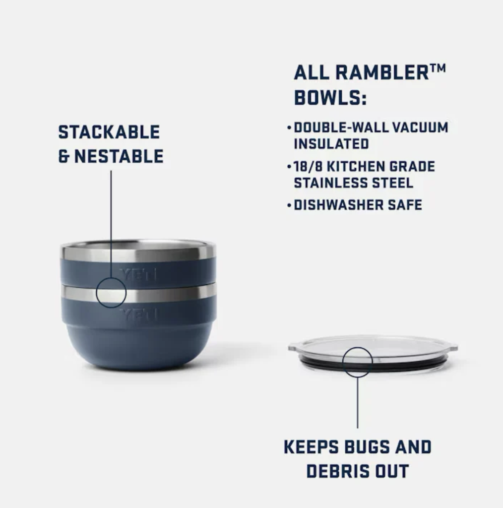 Bowl Térmico Pequeño Yeti Rambler con Tapa - White