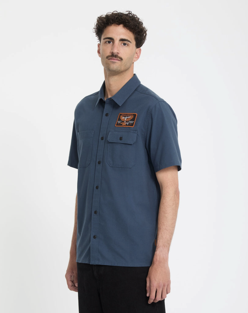 Camisa Volcom Slab City - Midnght Blue