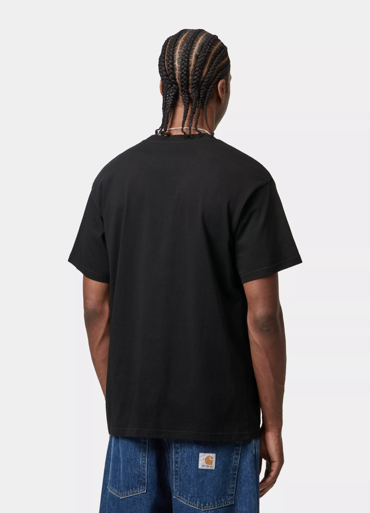 Camiseta Carhartt WIP Script Embroidery - Black/White