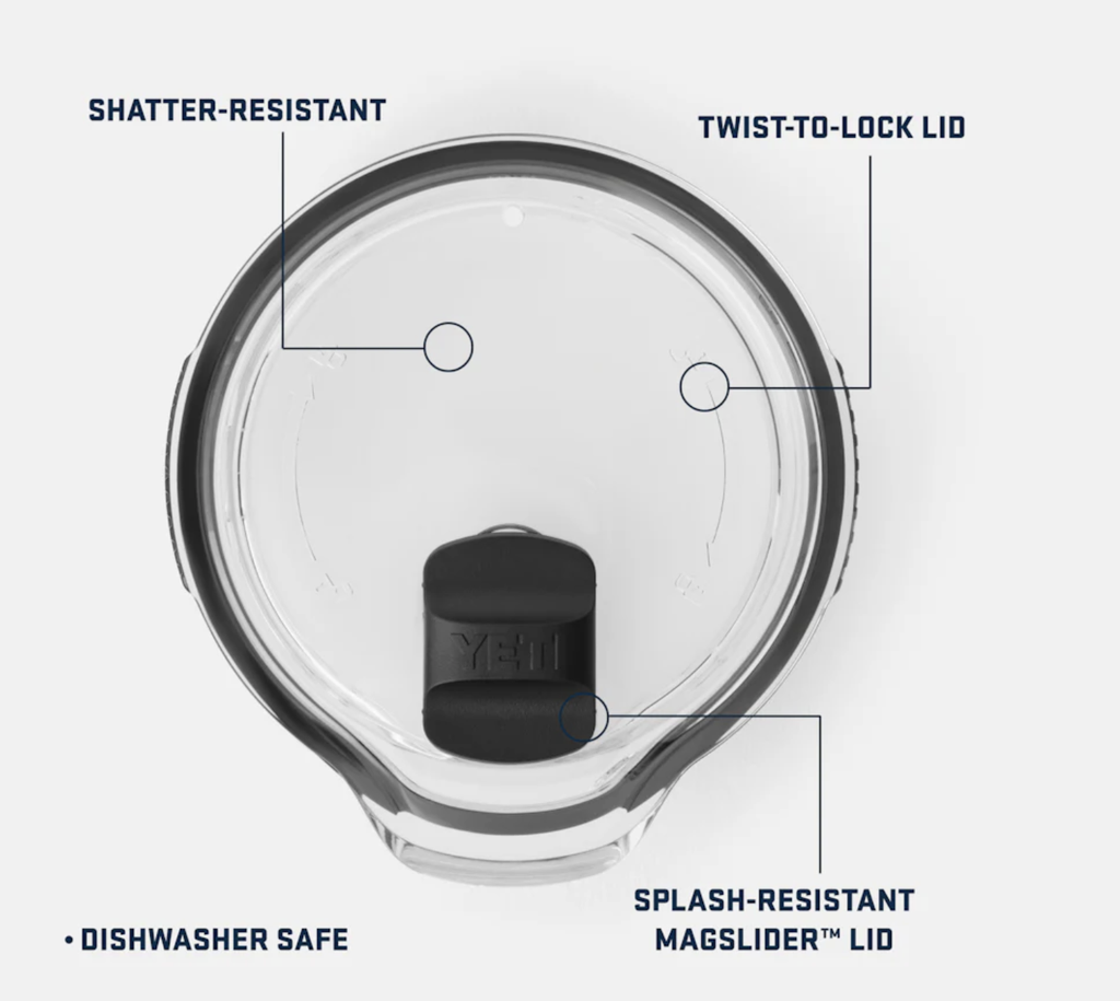 Tapa Yeti Magslider con Cierre Giratorio para Jarra de 64 oz (1.9 L) - Clear