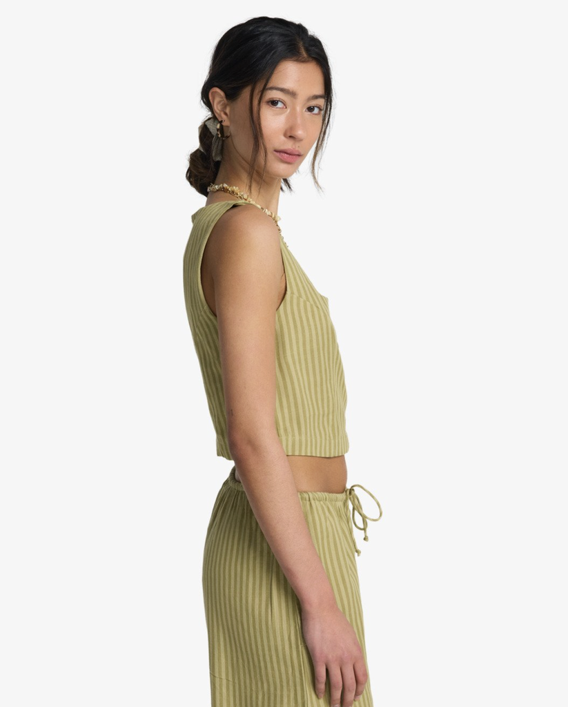 Top Abotonado Billabong Another Wave - Cedar (ced)