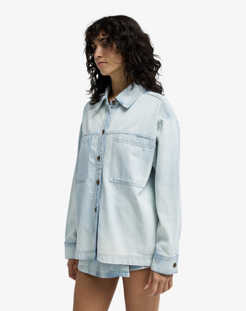 Sobrecamisa Oversize Billabong Jade Saltwashed - Blue Mist (bmt)