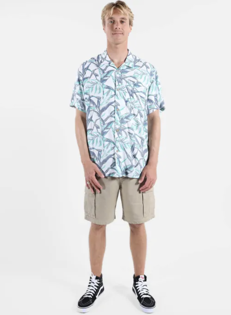 Camisa Manga Corta Oxbow Tropics - Off White