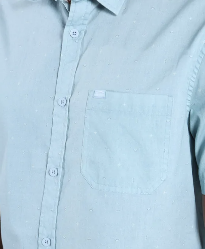 Camisa Manga Corta Oxbow Micromo - Stone Blue