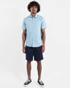 Camisa Manga Corta Oxbow Micromo - Stone Blue