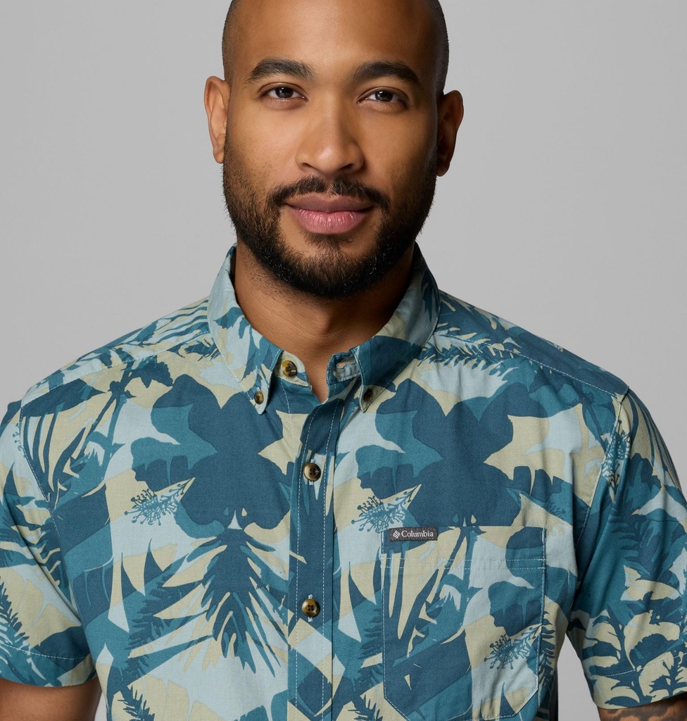 Camisa Columbia Rapid Rivers - Everblue/Botaniflage