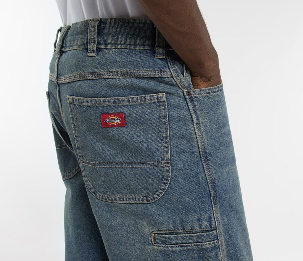 Vaqueros Cortos Dickies 958 holgados 13-Inch -  Khaki Tinted Blue