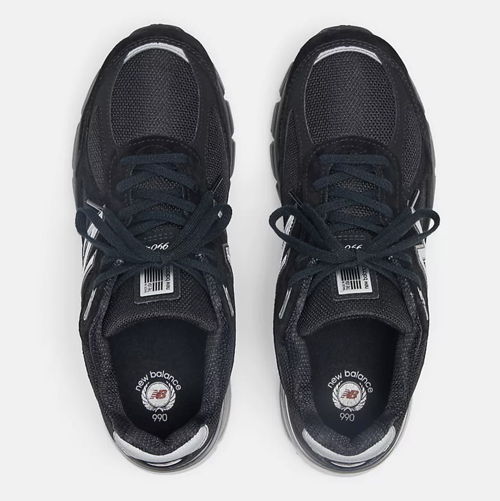 Zapatillas New Balance Made in USA 990BL4 - Black con Grey 006 y White