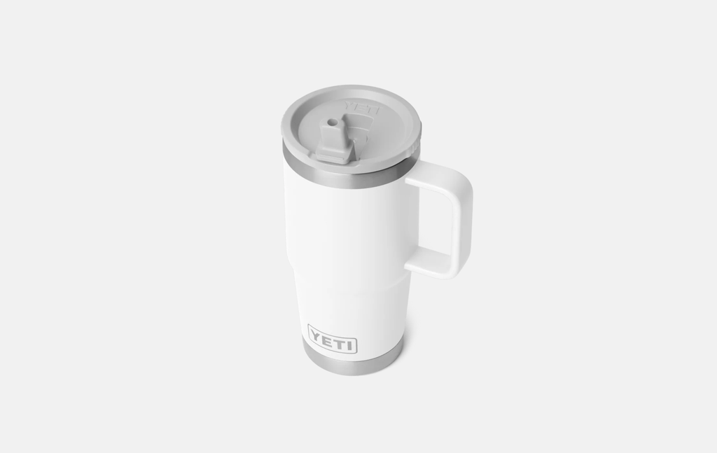 Taza de Viaje con Pajita Yeti Rambler 20 oz (591 ml) - White/White