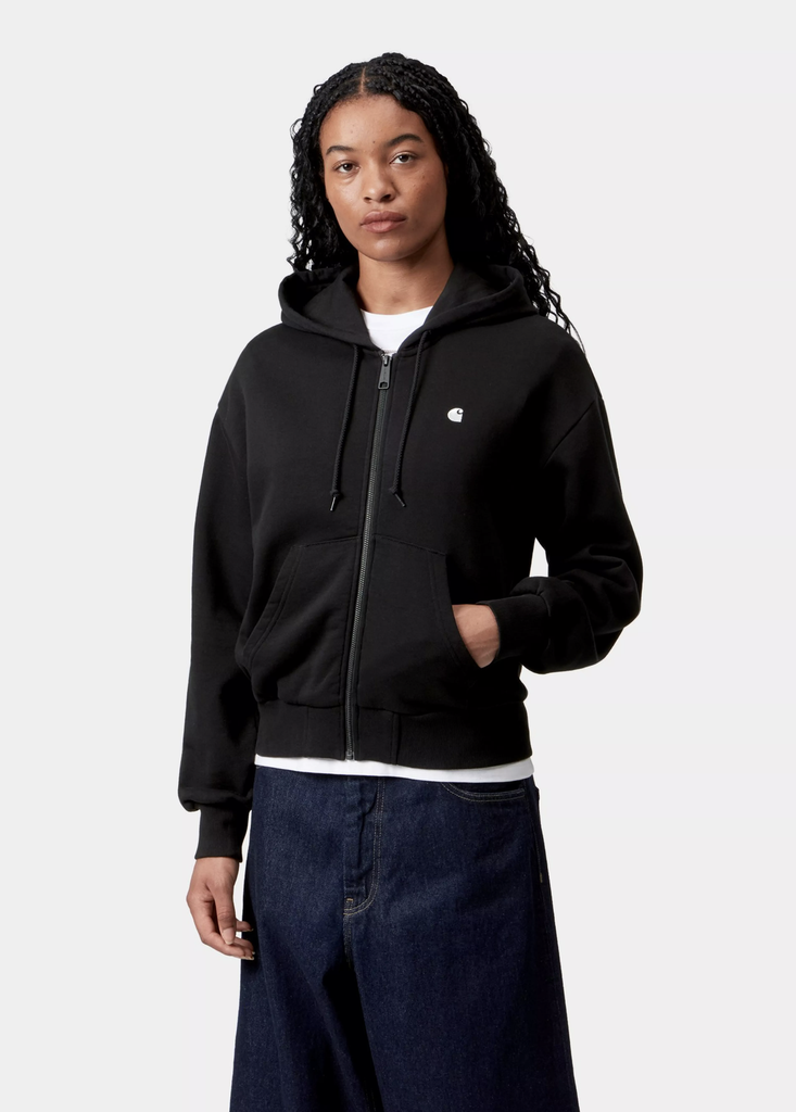 Sudadera con Cremallera Carhartt WIP W' Casey - Black/Silver (Mujer)