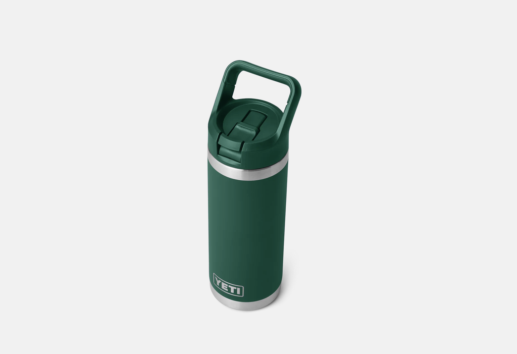 Botella con Tapa de Pajita Yeti Rambler 18 oz (532 ml) - Black Forest Green