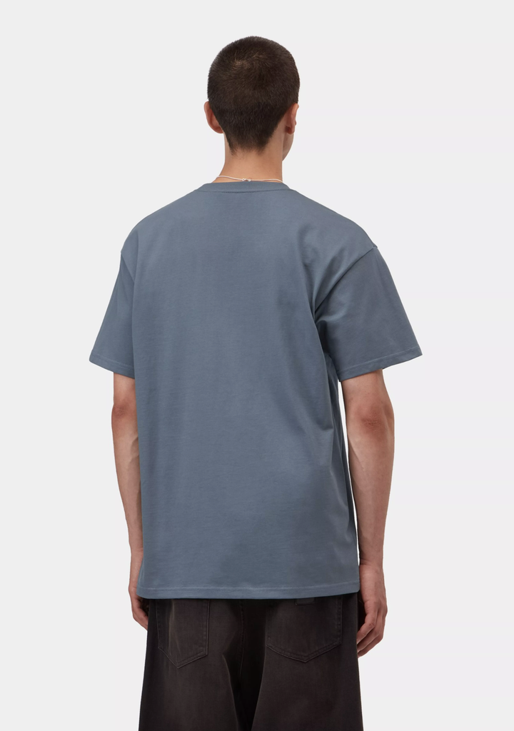 Camiseta Carhartt WIP Chase - Icesheet/Gold