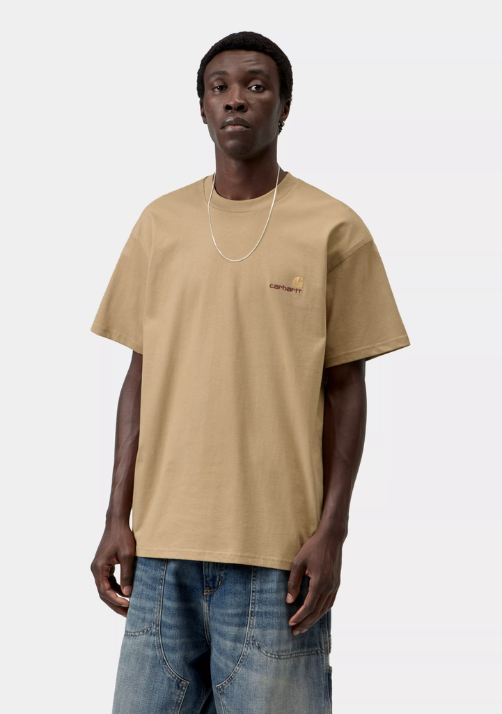 Camiseta Carhartt WIP American Script - WIP Dusty H