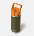 Botella con Tapa de Pajita Yeti Rambler 18 oz (532 ml) - Olive/King Crab Orange