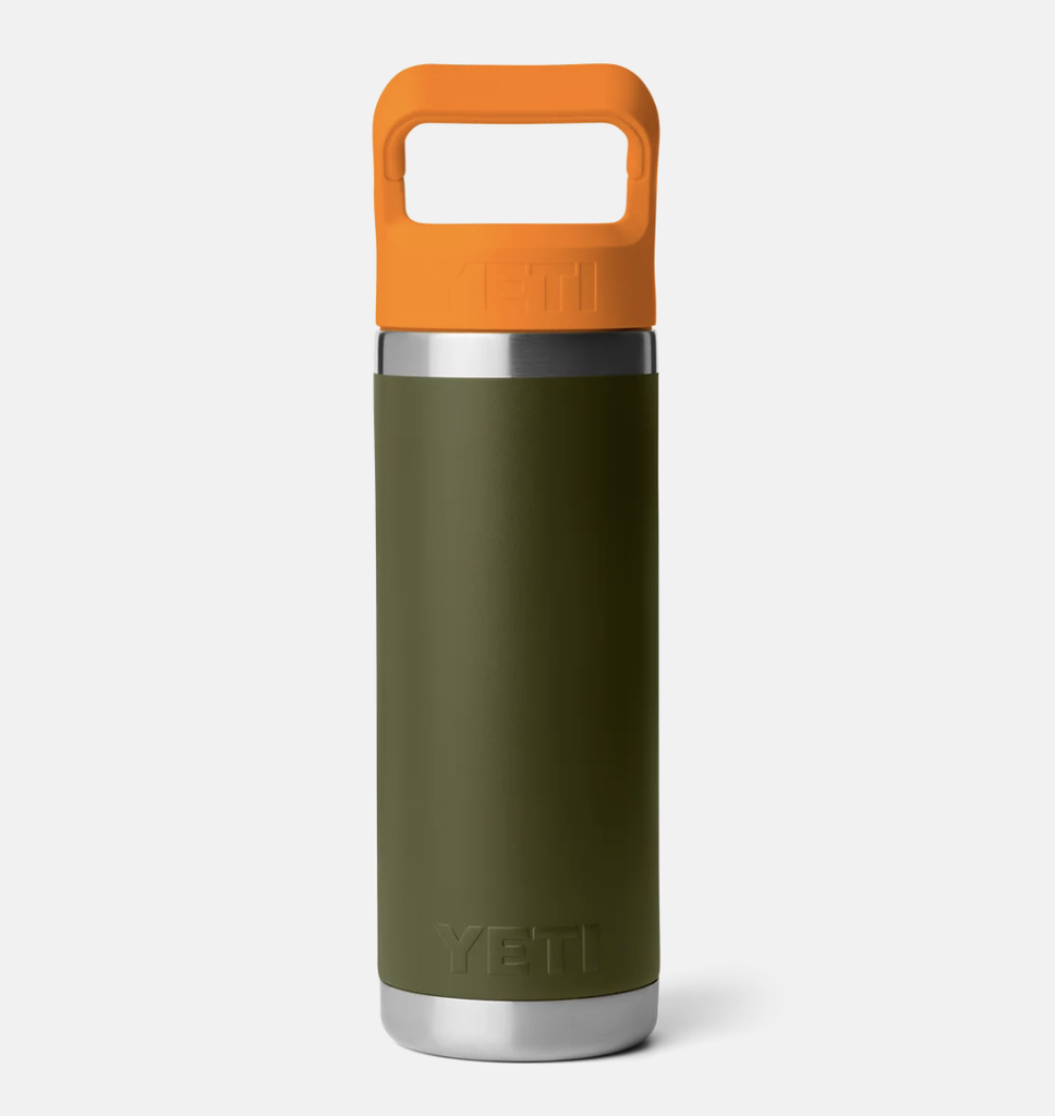Botella con Tapa de Pajita Yeti Rambler 18 oz (532 ml) - Olive/King Crab Orange