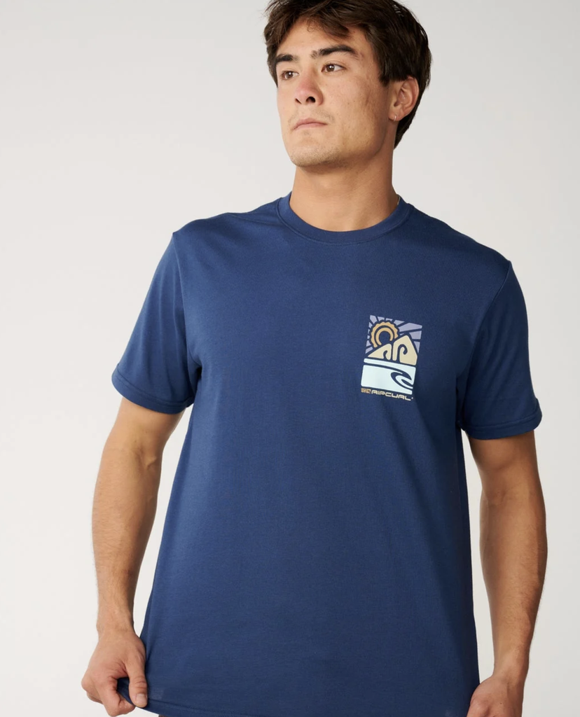 Camiseta Rip Curl S-Series Vaporcool Totem - Light Navy