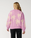 Jersey Rip Curl Retro Swell Palm Jacquard Crew - Lilac