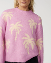 Jersey Rip Curl Retro Swell Palm Jacquard Crew - Lilac
