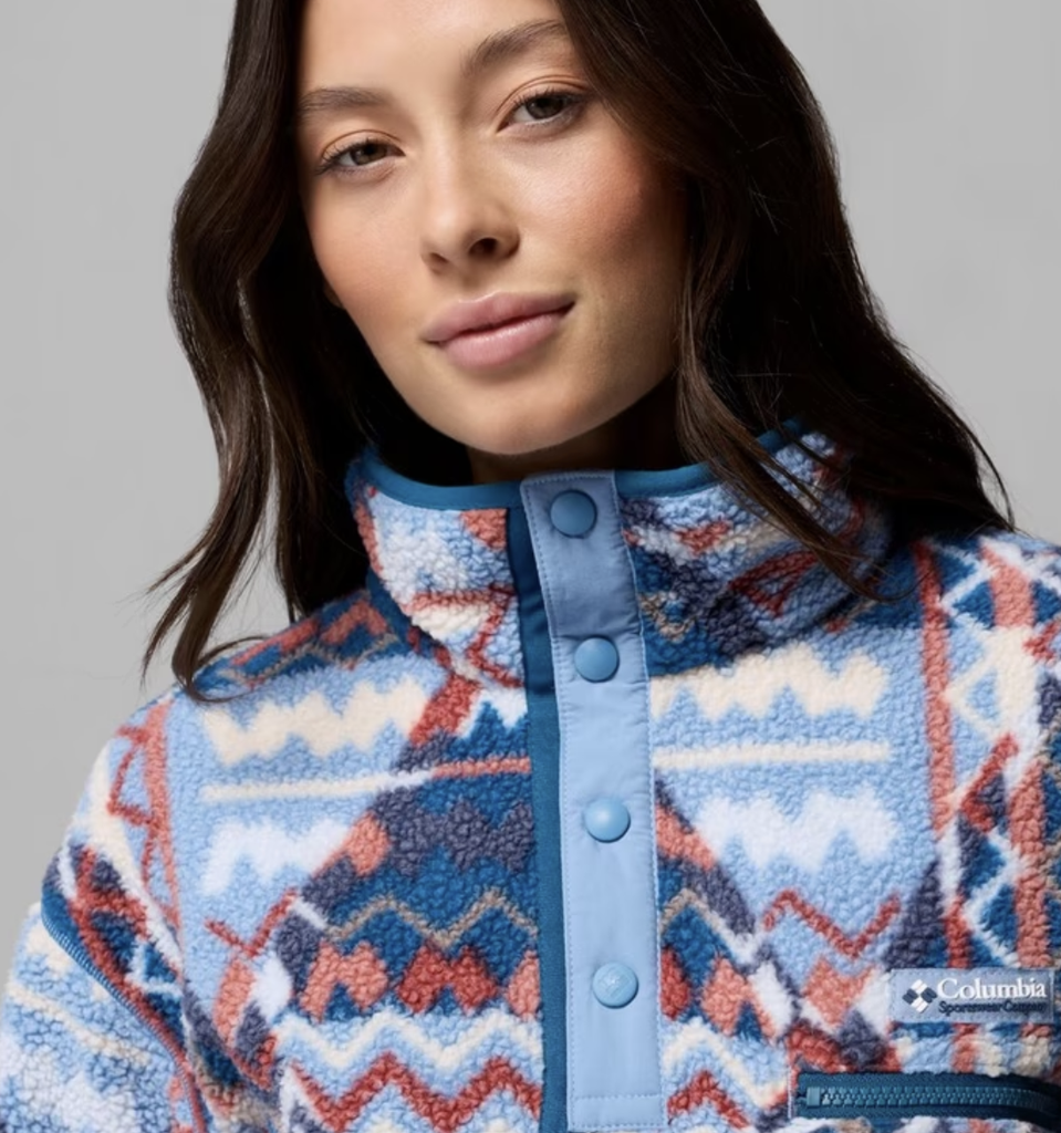 Chaqueta Polar Columbia Helvetia Printed Crooped Half Snap - Rainy Day