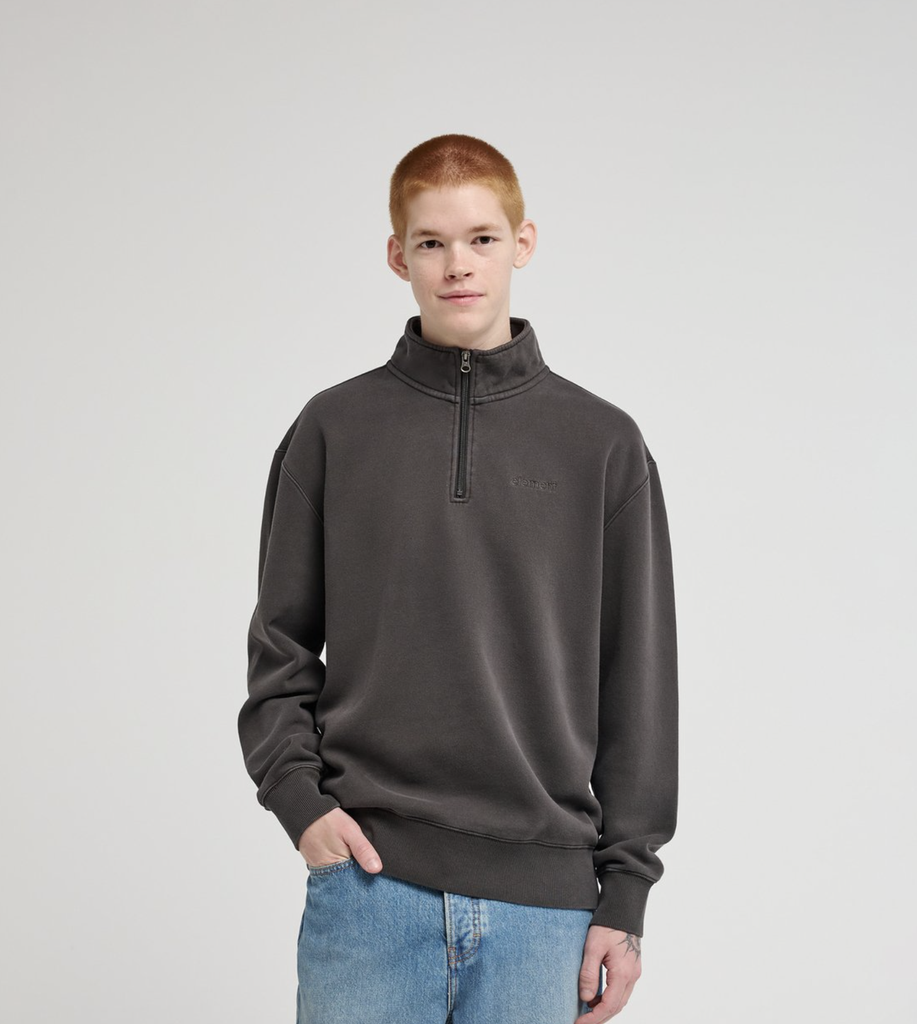 Sudadera con Media Cremallera Element Lowcase Pigment - Off Black