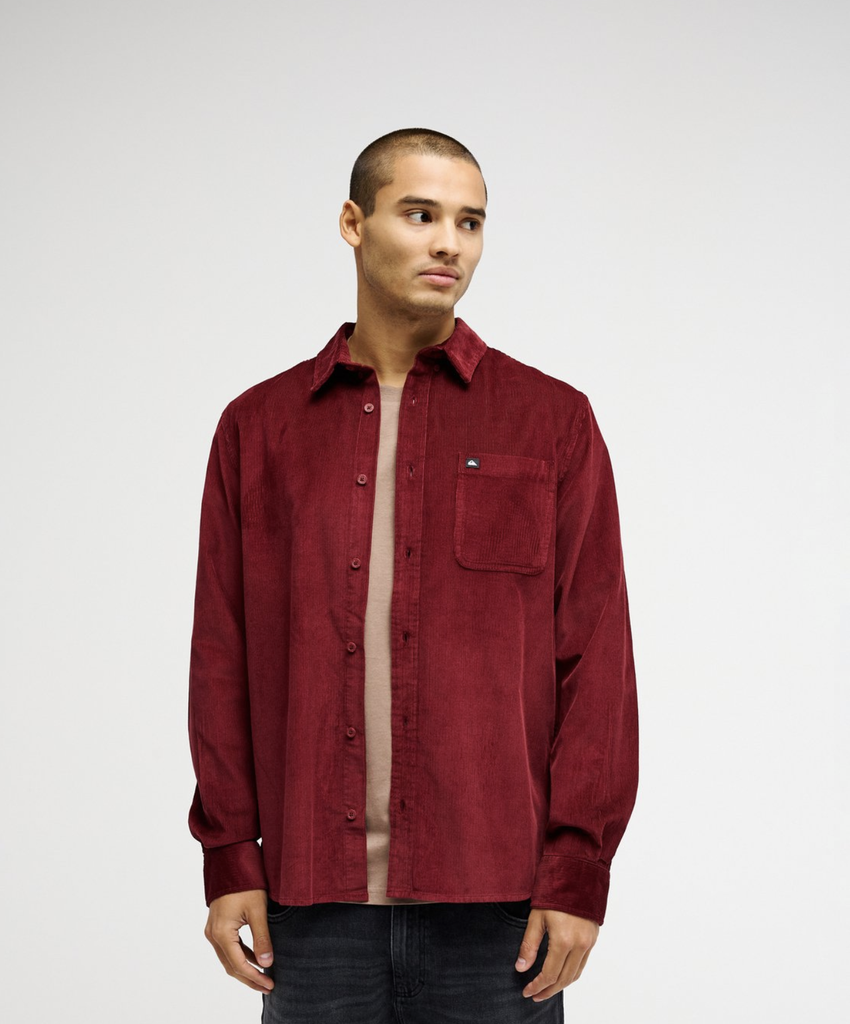 Camisa Quiksilver Smoke Trail Cord - Oxblood Red