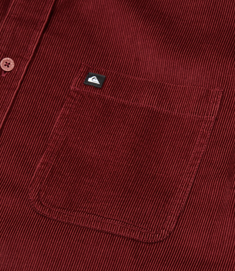 Camisa Quiksilver Smoke Trail Cord - Oxblood Red