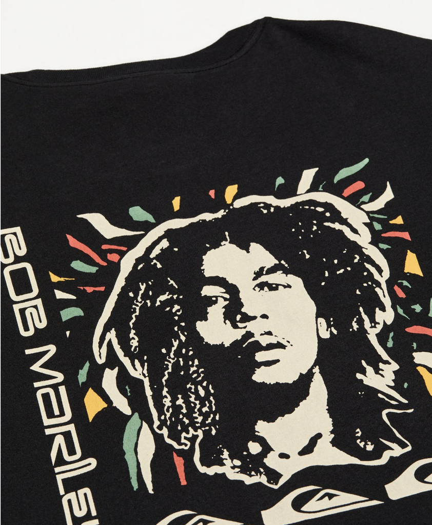 Camiseta Quiksilver Bob Marley Warhead - Black