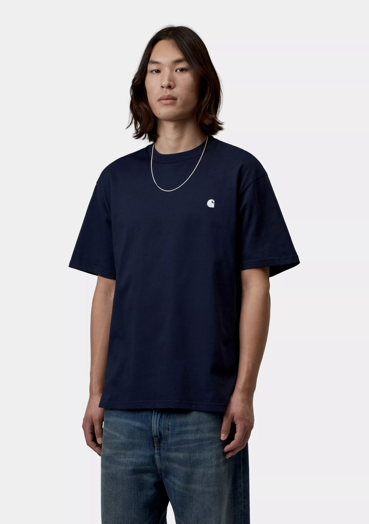 Camiseta Carhartt WIP Madison - Dark Navy/White