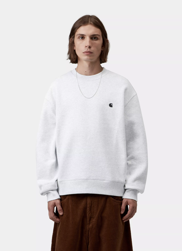 Sudadera Carhartt WIP Mack - Ash Heather/Black