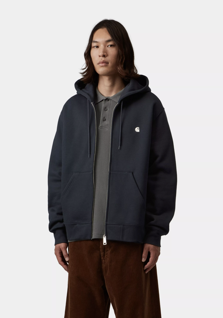 Sudadera con Cremallera Carhartt WIP Mack - Dark Navy/Wax