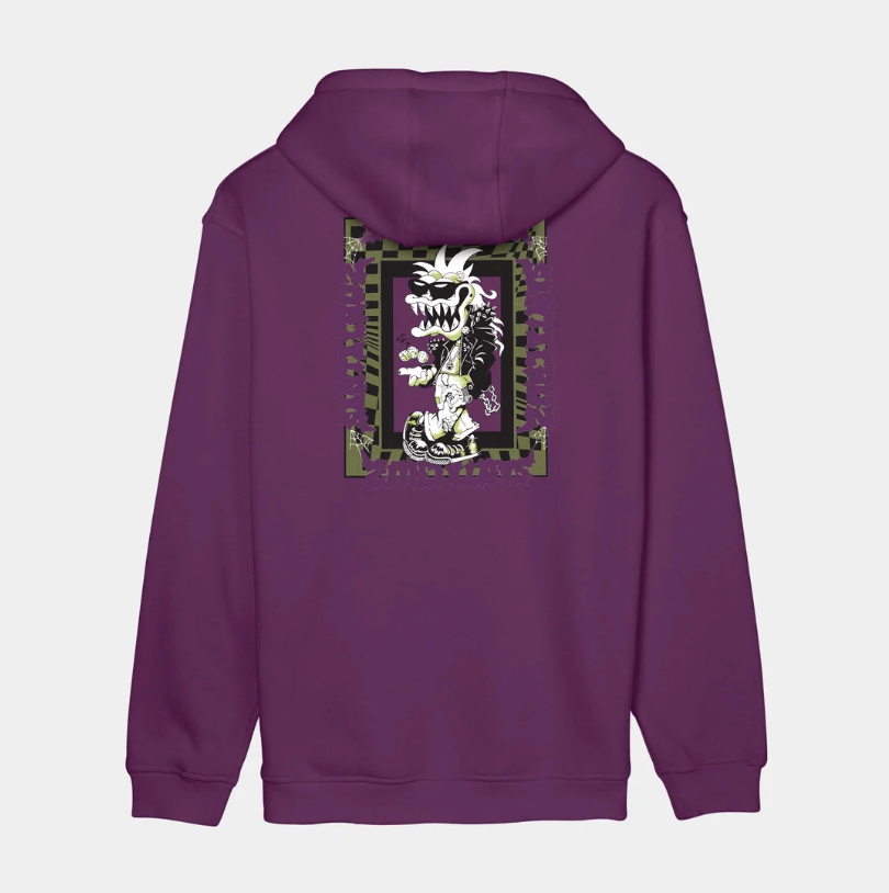 Sudadera con Capucha Santa Cruz Punk Gremlin - Fresh Purple