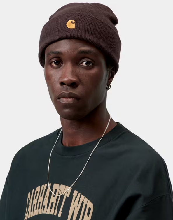 Gorro De Invierno Carhartt WIP Chase - Palisander / Gold