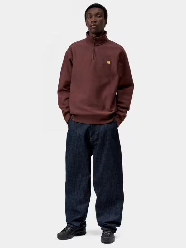 Sudadera Sin Capucha Con Cremallera Carhartt WIP American Script - Amarone